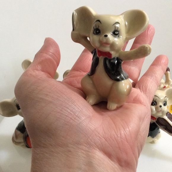 🩷🐭 Vintage set of seven band of musical mice figures - Picture 12 of 15